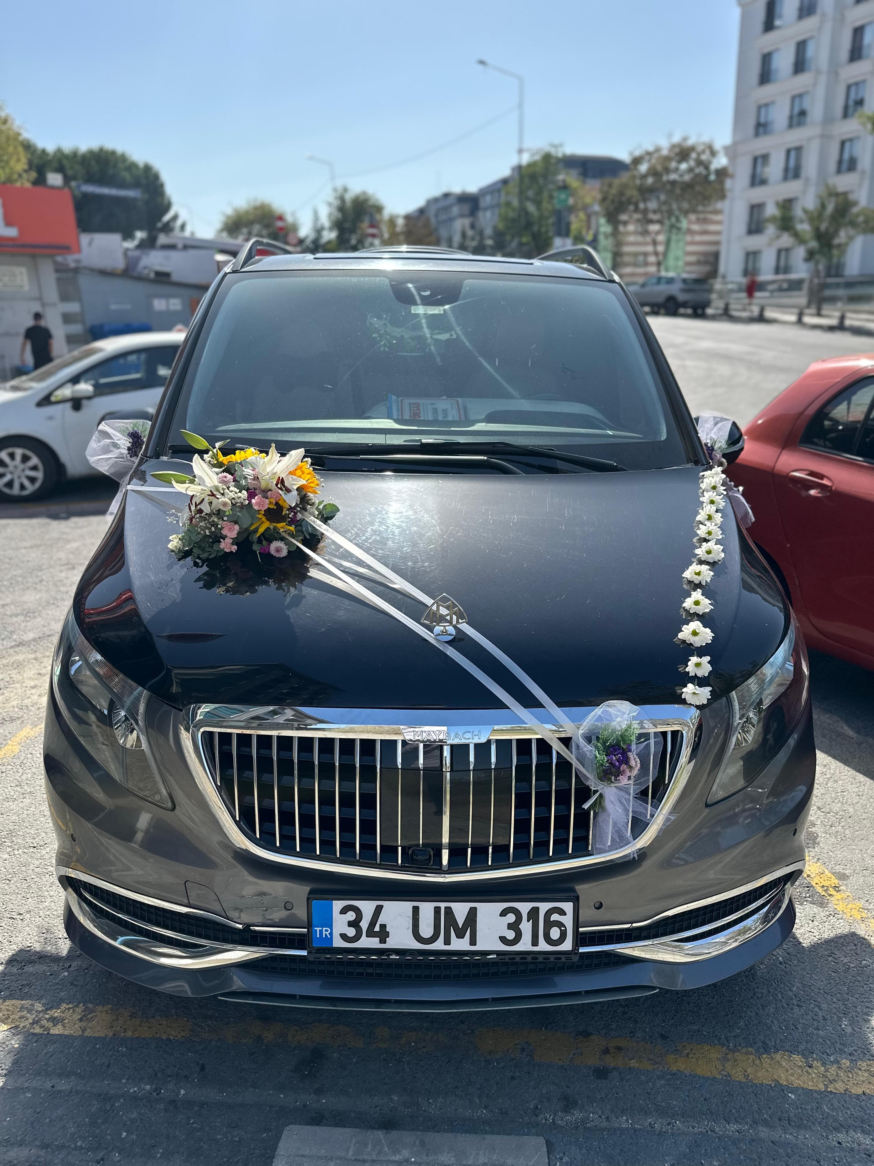 Premium car with flowers